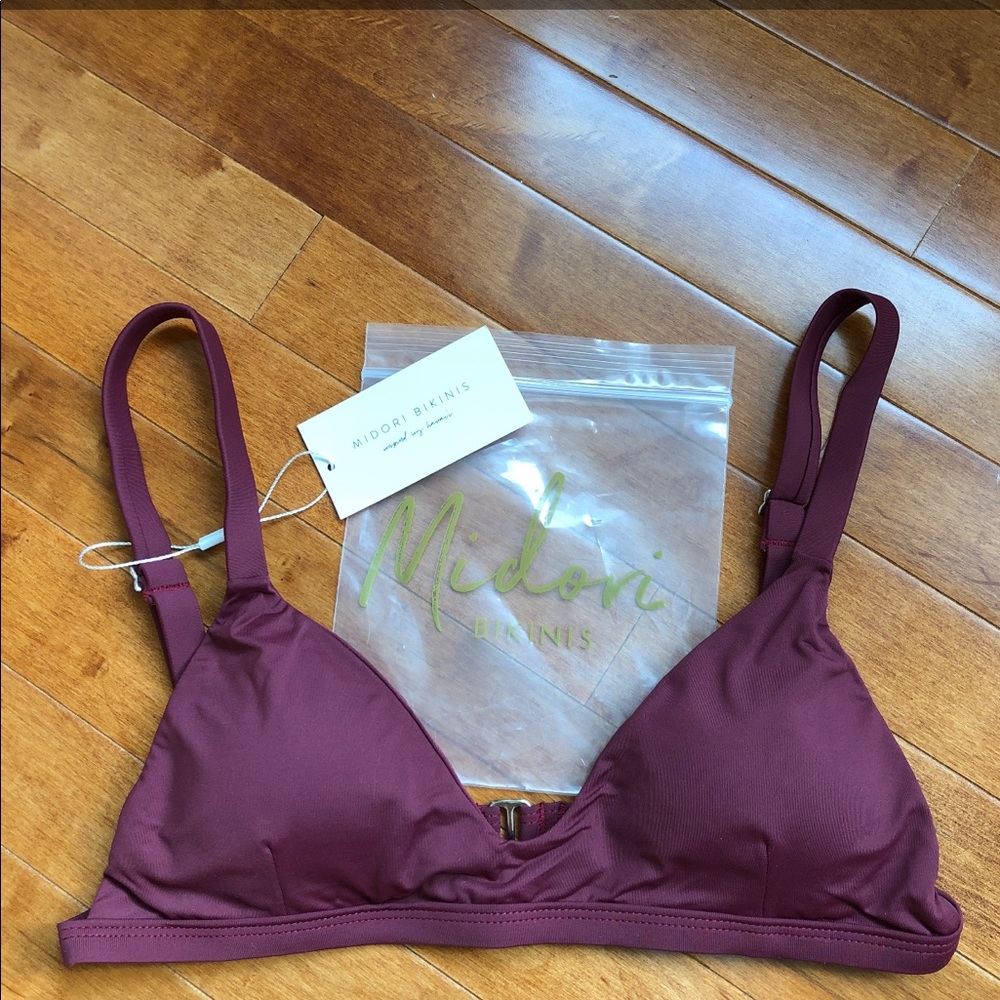 NWT Large Midori Joie Bikini Top in Wine